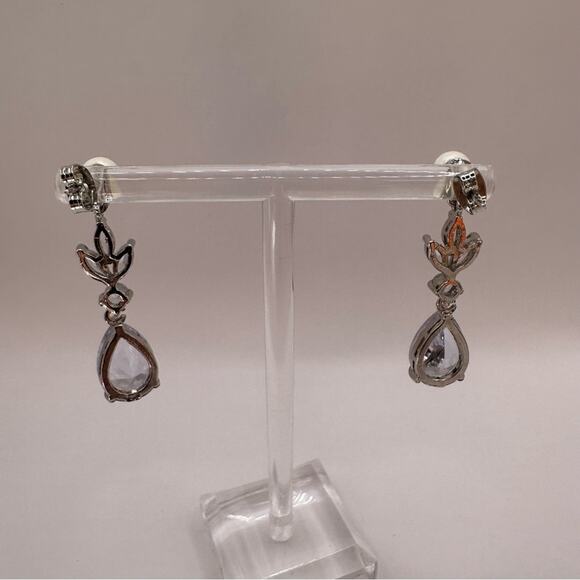 Drop Dangle CW Wedding Party Formal Evening Costume Jewelry Earrings - Picture 9 of 9